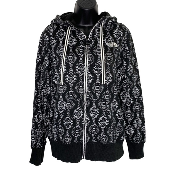 The North Face / Damask Pattern Full Zip Hoodie - Picture 1 of 13